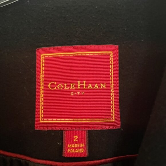 ColeHaan black midlength winter dress-work coat size 2- Cashmere- wool blend - Picture 5 of 7